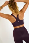 FLOW WELLNESS plum colour sports bra - 2