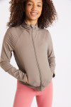 Chaqueta deportiva beige mujer Focus Wellness - 3