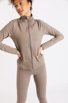Chaqueta deportiva beige mujer Focus Wellness - 6