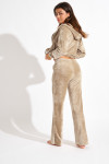 JOSIE SEALAKE ecru velvet trousers