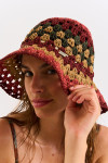 Sombrero bob de ganchillo rosa palo Fernando Loeva - 3