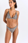 Maillot de bain 2 pièces vichy noir Glamo & Camana Delvina - 1