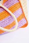 Marcus Lupita Orange and Purple Straw Tote Bag - 9