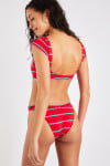 Bañador de dos piezas rojo Norio & Jaya Retrostripe