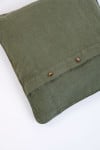 Orama Coco Khaki Embroidered Cushion Cover - 3