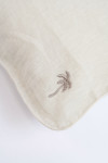 Orama Palm Ecru Linen Cushion Cover - 2