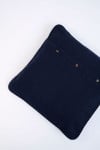 Orama Palm Navy Blue Linen Cushion Cover - 3