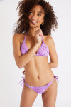 Slip bikini con bandane lilla Rico & Lina Benita - 3