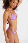 Slip bikini con bandane lilla Rico & Lina Benita - 5