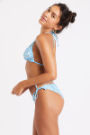 Rico & Lina Benita bandana print bikini in sky blue