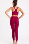 Flow Wellness burgundy sports bra - 3