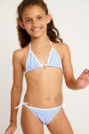 M TOPONE RETRO sky blue gingham 2 pieces swimsuit set