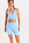 Pantaloncini da ciclismo blu chiaro PAMA WELLNESS