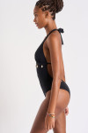 Costume intero nero con conchiglie SHELLINA BLACK - 4