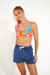 Korte broek van dadstof blauwe TAEKA SEASPONGE - 3