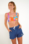 Korte broek van dadstof blauwe TAEKA SEASPONGE - 4