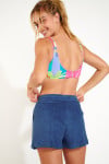 Korte broek van dadstof blauwe TAEKA SEASPONGE - 2