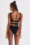 Costume da bagno intero nero asimmetrico TREASURE BLACK