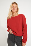 Jersey de lana roja FLOWN FREELANCE - 3