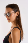 Brown round sunglasses for women LUNETTE BM26504