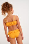 Azalea Mini Tati girls' orange two-piece ensemble with ruffles