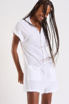 Robe chemise manches courtes blanche NATAL CHERYLL