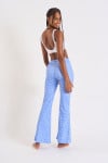Pantaloni blu stampa ibisco Noelo Bloomgirl - 5