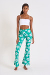 Pantaloni verdi stampa con fiore Noelo Islandgirl - 1