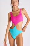 Scrunchy Roller one-piece twist swimsuit