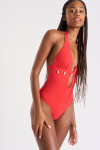 Maillot de bain une pièce rouge pendentifs coquillages SHELLINA Spring