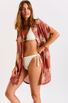 BAYDAY Waila Mahogany shirt dress with ecru palm tree print - 2