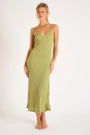 Abito lungo verde AMIVA GOLDENRIB - 3