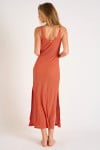 AMIVA GOLDENRIB orange maxi dress