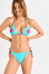 Traje de baño de dos piezas azul BRAROROXA HIBISUN - 5