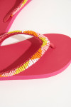 CALISUN SEASIDE fuchsia teenslippers met gekleurde kralen - 4