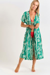 ELVIE SARONG long green kimono - 4