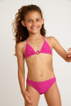 Maillot de bain 2 pièces fillette smockée fuchsia M ACACIA GROOVE