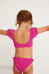 Bañador de 2 piezas fruncido fucsia para niña BUNNY GROOVE