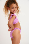 Bañador de 2 piezas fruncido rosa para niña BUNNY GROOVE