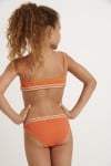 Bañador de 2 piezas naranja con costuras para niña PORTO KALANY