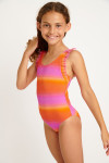 Bañador rosa de 1 pieza para niña TUNES CANDYCRUSH