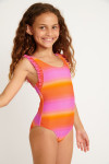 Bañador rosa de 1 pieza para niña TUNES CANDYCRUSH