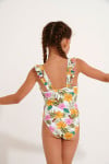 Girls' TUNES TORTUGA tropical print swimsuit