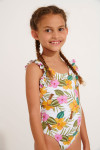 Girls' TUNES TORTUGA tropical print swimsuit