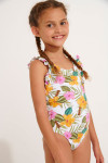 Girls' TUNES TORTUGA tropical print swimsuit