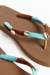 NILULU SEASIDE brown flip-flops