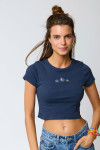 T-shirt blu OANA BASICALLY - 3