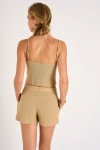 Top con spalline beige RAMA GOLDENRIB - 2