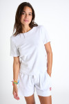 T-shirt bianca in tessuto spugna WAKEY SEASPONGE - 1