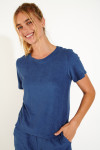 Blauwe T-shirt van WAKEY SEASPONGE materiaal - 1